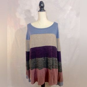 Multi Colored Long Sleeved Light Weight Sweater